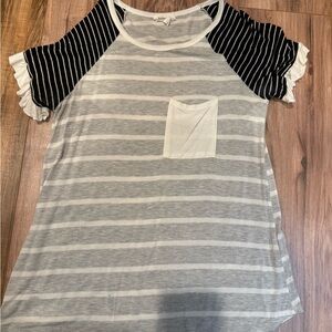 Black white and grey shirt size small